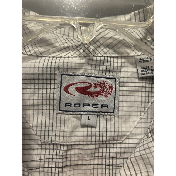 NWT Roper Women’s Pearl Snap Size Large Western Cowboy Shirt Western Wear Rodeo - Picture 2 of 5